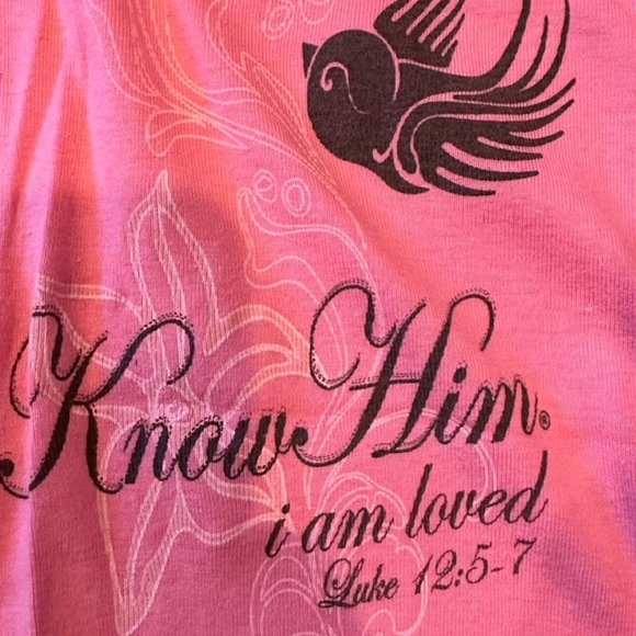 Toppy V-Neck Shirt for Girls Pink Medium Like New Condition - Picture 4 of 7